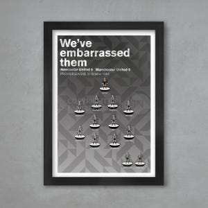 NEWCASTLE UNITED 96 - Football Poster Print