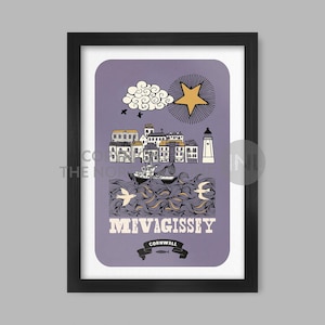 Mevagissey Retro - Impression poster
