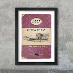Sussex - Bexhill on Sea Vintage Book Cover Poster Print