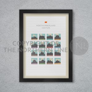 Northumberland Castles Poster Print