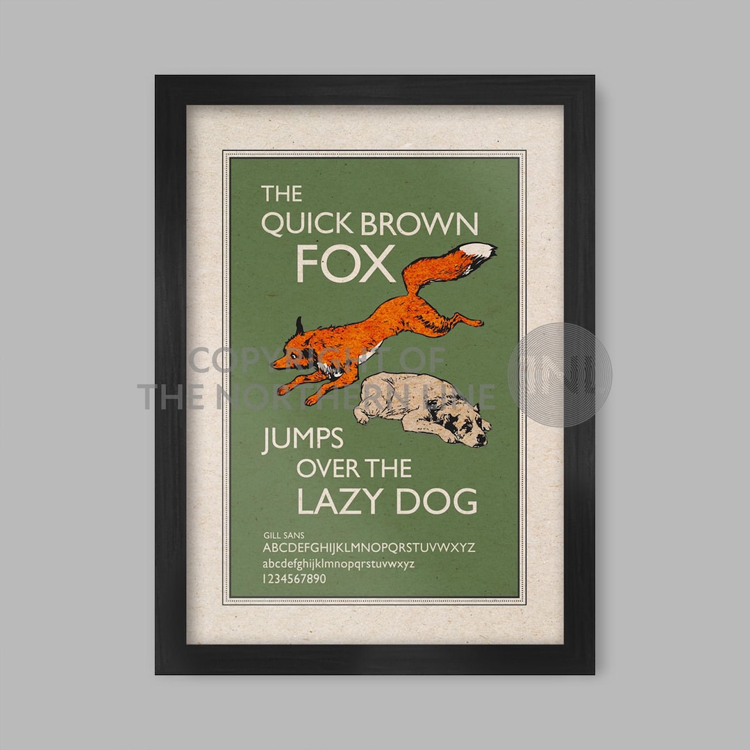The Quick Brown Fox Poster Print - Etsy
