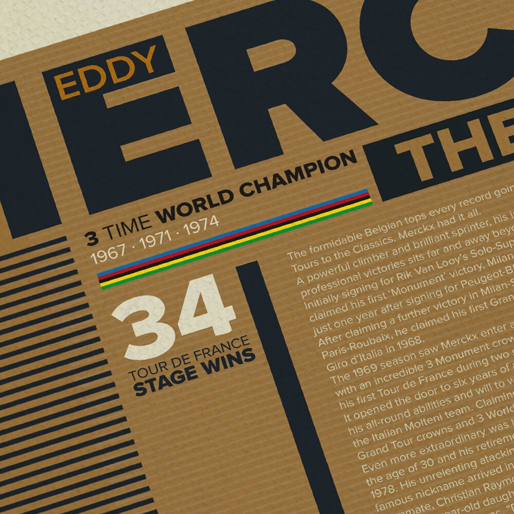 Eddy Merckx Palmarès Poster - Etsy