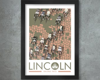 The Lincoln Grand Prix - Cycling Poster print