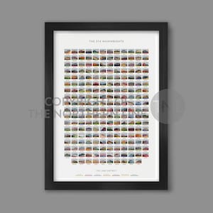 214 Wainwrights - Stampa geometrica del Lake District