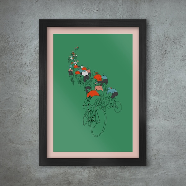 The Peloton - Cycling Poster Print