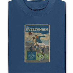 Evertonians voetbal-T-shirt vintage stijl