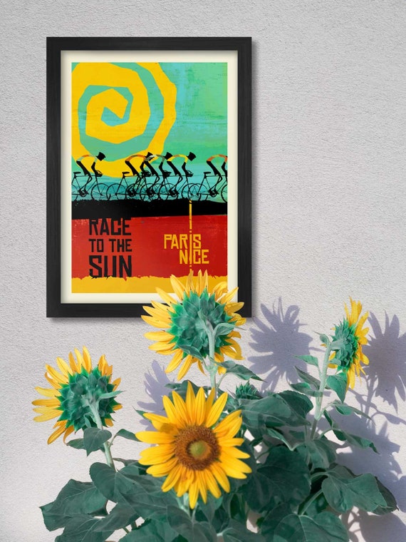 Paris Nice | Race to the Sun | Cycling Poster | Michael Valenti