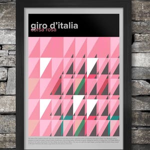Geometric Style Giro d&#39;Italia Cycling Poster Print