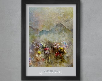 Alpe d'Huez Stage 12 Cycling Poster print
