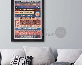 Definitely Glory -  Typographic Music Poster Print