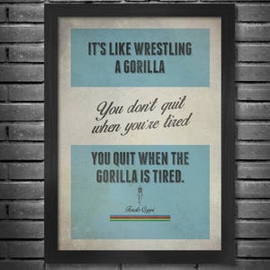 Fausto Coppi Quote Cycling Poster Print