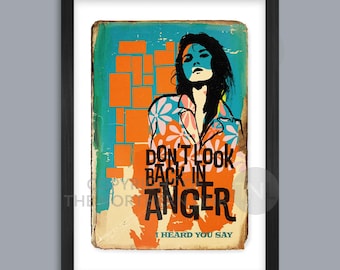 Don't Look back In Anger -  Oasis Music Poster Print