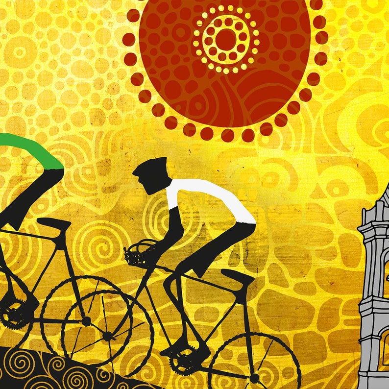 Vuelta a España, La Mancha Cycling Poster Print image 2