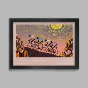 Impresión del póster ciclista del Giro de Italia Toscana