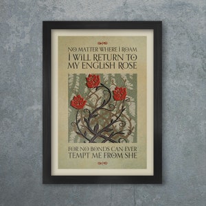 Rosa inglesa - Impresión de póster musical