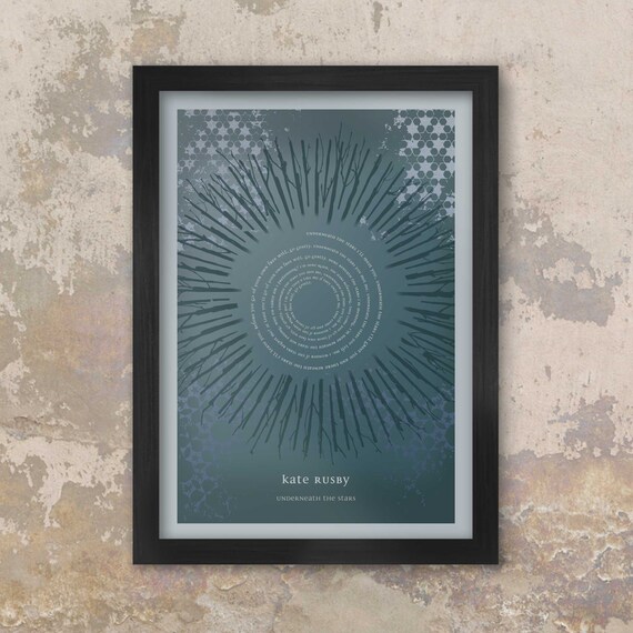 Kate Rusby Underneath the Stars stone Blue Poster Print Etsy