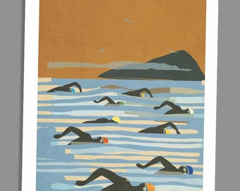 Wild Swimming - A6 Greeting Card