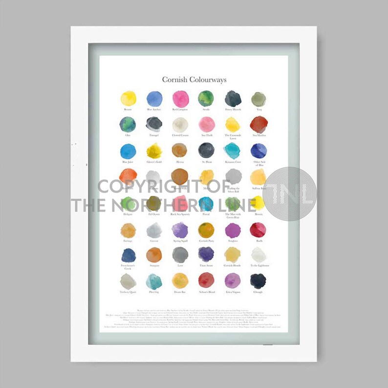 Cornish Colourways - Poster Print - Etsy UK