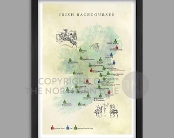 Irish Racecourses Poster Print