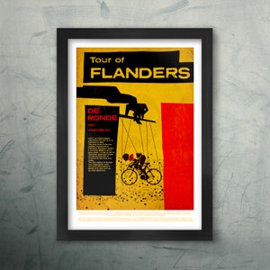 De Ronde Tour of Flanders puppeteer - Cycling Poster print