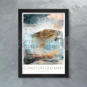 Coniston Old Man Abstract Poster Print