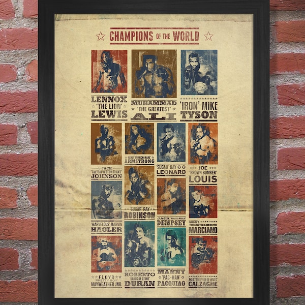 Champions of the world boxing poster