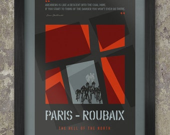 Paris-Roubaix Cycling Posters - The Monuments