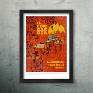 Lombardia - Race of the Falling Leaves Cycling Poster Print