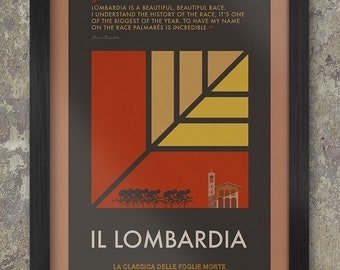 Lombardia Cycling Poster Print - The Monuments