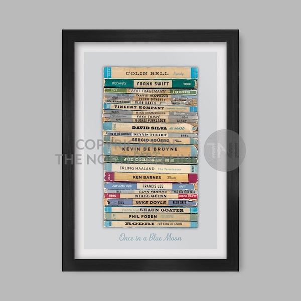 Once in a Blue Moon - Manchester City poster print