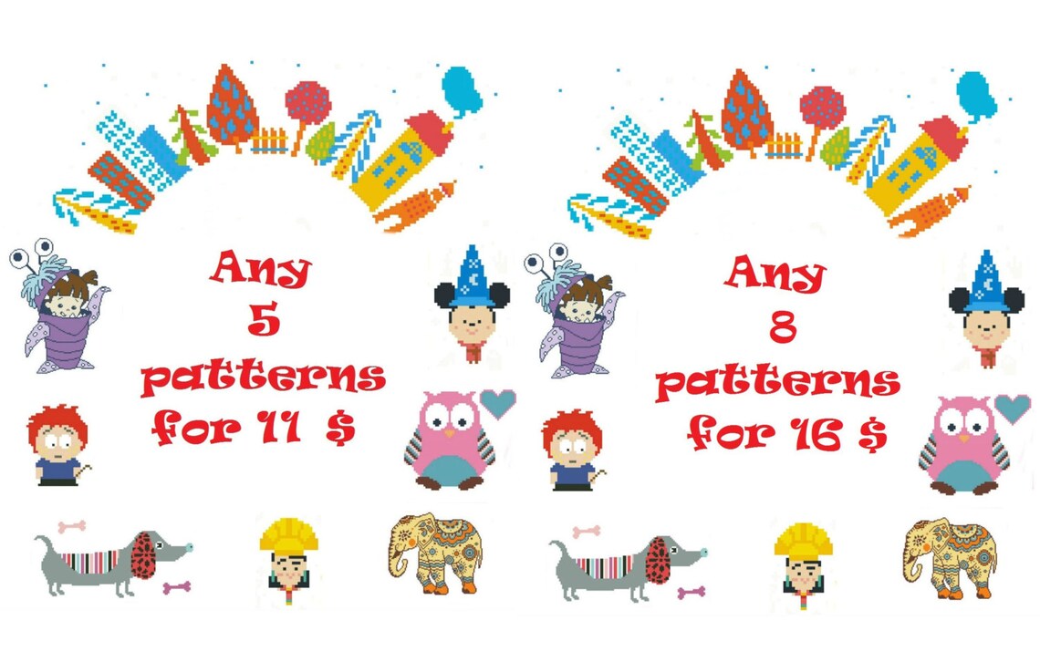 Birth Announcement Train Cross Stitch Patern Baby DIY Etsy