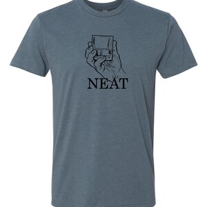 Bourbon Neat Shirt, Whiskey Neat Shirt, Whiskey Drinker Shirt, Bourbon Drinker Shirt, Dad Shirt, Gift for Hubby Indigo Blue