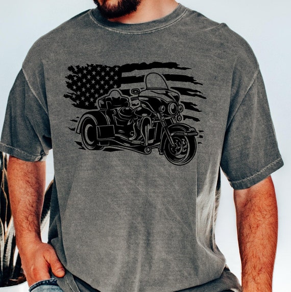 Trike Motorcycle Shirt-harley Trike Shirt-ride Free on Three - Etsy