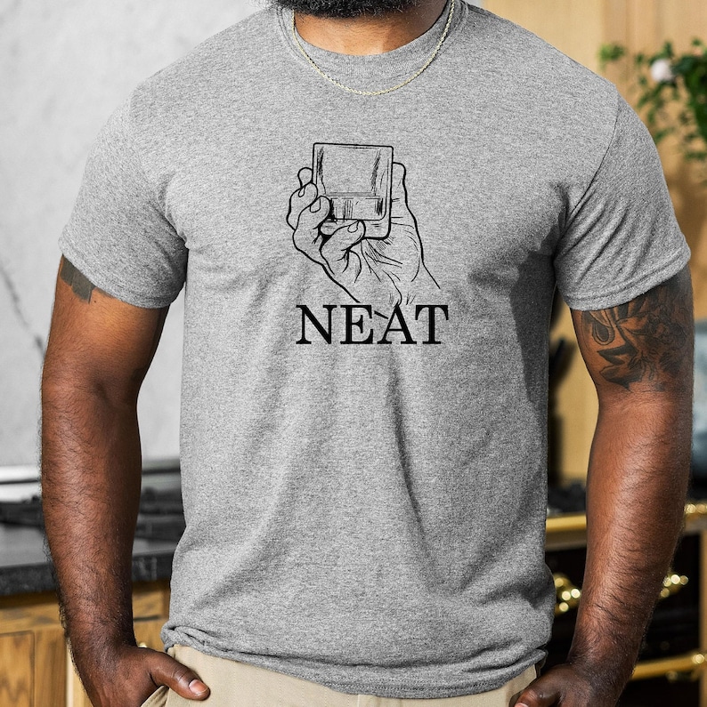 Bourbon Neat Shirt, Whiskey Neat Shirt, Whiskey Drinker Shirt, Bourbon Drinker Shirt, Dad Shirt, Gift for Hubby image 2