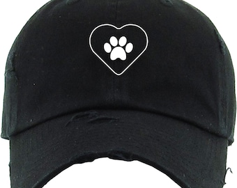 Embroidered Fur Mama Distressed Hat - Dog Cat Pet Mom Gift