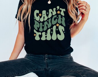 Retro St Patty's Day Shirt, Lucky Babe Shirt, Vintage St Patrick's Day Shirt-Can't Pinch This-Retro Comfort Colors Shirt