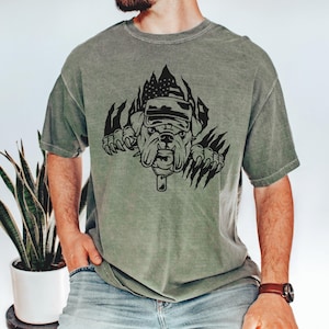 Marine Shirt-Marine Dad T-shirt-Military Dad Shirt-Military Mom Shirt-Bulldog Shirt-Military Dog Shirt-Paw Lover Shirt-Military T-shirt