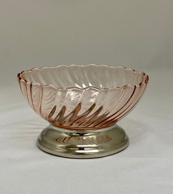 Vintage Arcoroc France Rosaline Pink Glass Footed Bowl Etsy Ireland