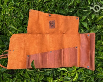 Leather Tools Roll, Bag for 6 Tools