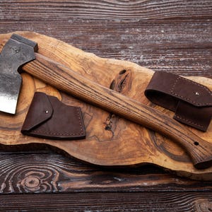Camping Axe with Middle Length Handle - Camping Axe, Bushcraft Axe, Middle Forest Axe, Finnish Type, Hiking Axe, Limbing, Splitting