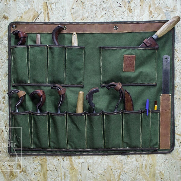 Big Green Canvas Wall Organizer for Tools, Bag for Tools, Wall Organizer, Canvas Organizer