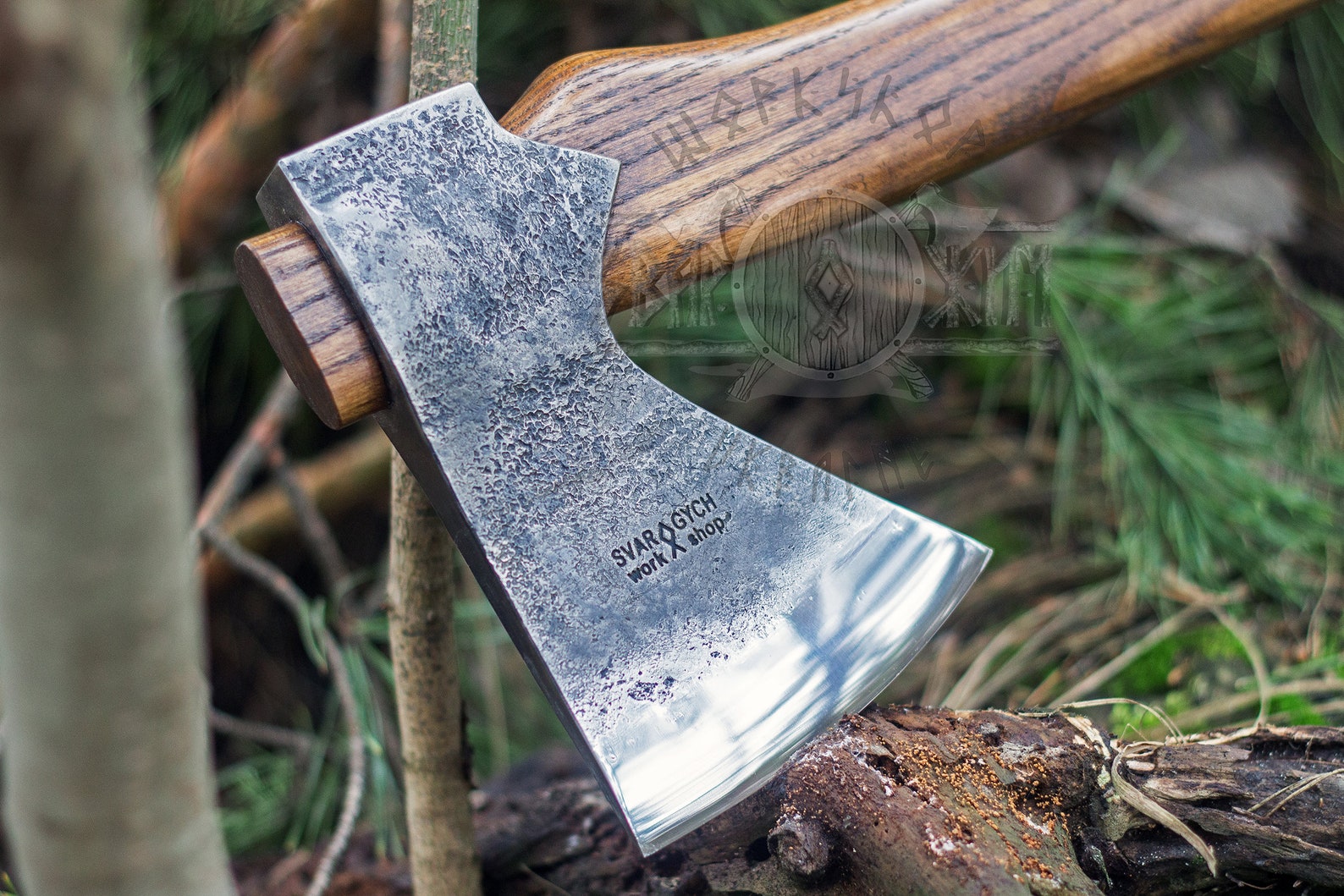 Hand-Forged Scandinavian Forest Axe 52100 High Carbon Steel | Etsy