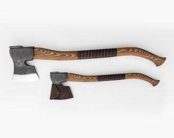 Hand-Forged Finnish Forest Axe: 52100 Steel, Ash Handle