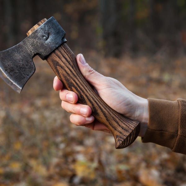 Forged Steel Mini Carving Axe: Socket Woodworking Tool