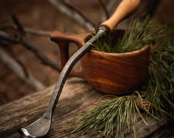 Forged Spoon Bent Chisel: 4.5cm Wood Carving Tool
