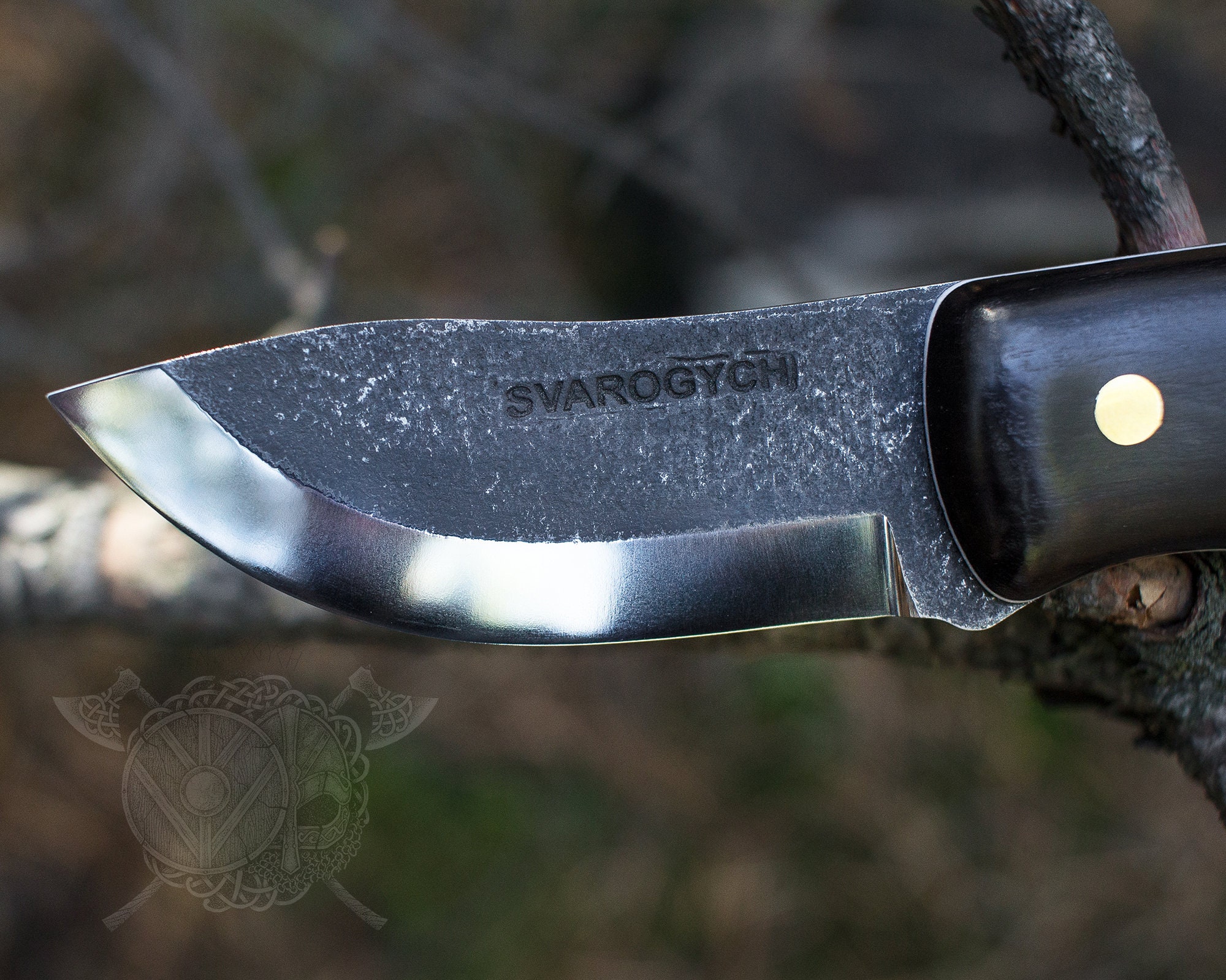 Second Small Bushcraft Knife with Hornbeam hande D2 Etsy