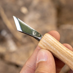 Micro Cutter, carving tool, hand carving tool, forged by hand, primitive forged tool for carving,
