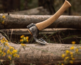 Hand-Forged Finnish Adze: Woodworking Carpentry Tool