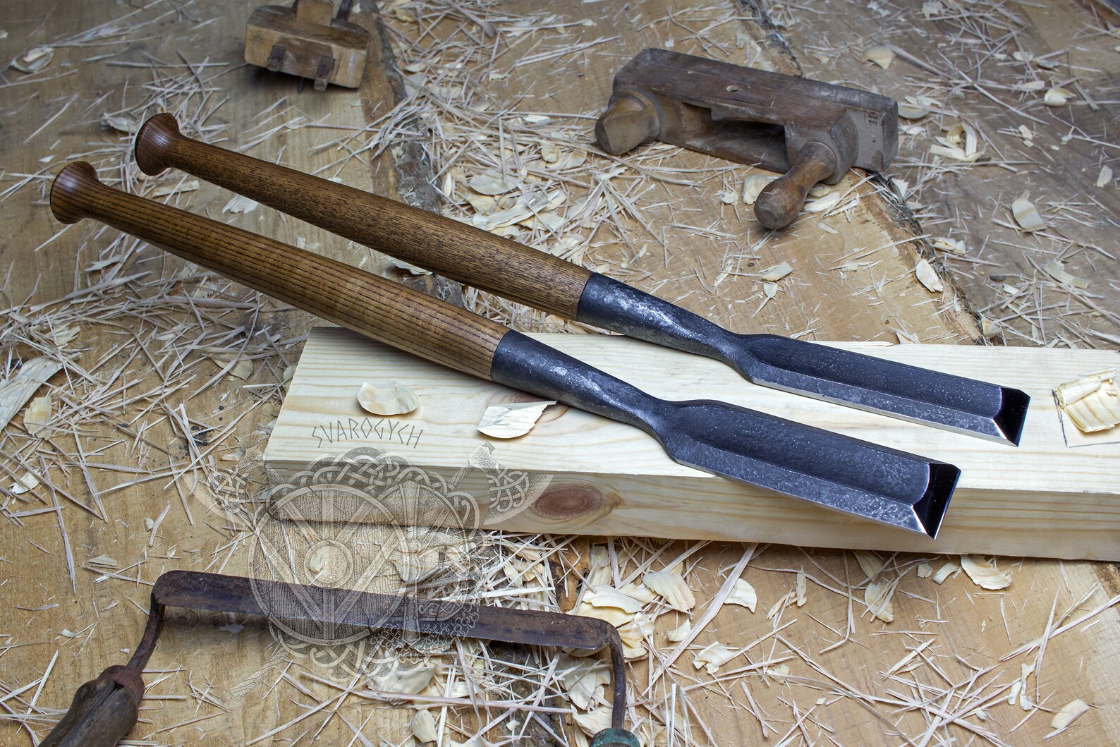 Set of Long Timber Framing Chisels Beveled Edges 15 Etsy