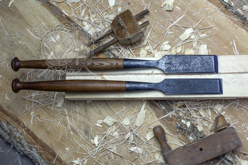 Set of Long Timber Framing Chisel Beveled Edges 15 and Etsy